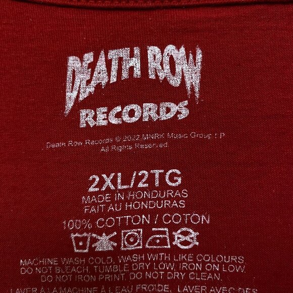 Death Row Records Grim Reaper LA Hands 1991 Hip Hop Tee 2X - Picture 4 of 4